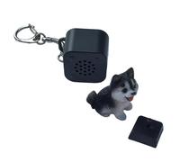 HINAYOSAN Porte-clés interactif lumineux à LED pour chien avec effets sonores réalistes, clavier rechargeable par USB pour porte-clés, sacs à dos, ordinateurs de bureau