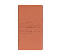 HINAYOSAN Porte-documents de voiture pour carte d'immatriculation et d'assurance pour voiture, remorque, camion, véhicule, boîte à gants, organisateur de boîte à gants, marron, One Size