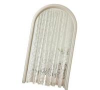 HINAYOSAN Rideau en tulle transparent avec dentelle blanche - Motif floral - Filtrage de la lumière - Pour salon, intimité