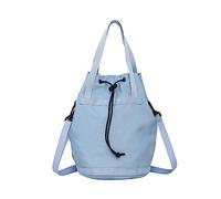 HINAYOSAN Sac à bandoulière de grande capacité, simple, tendance, polyvalent, sac fourre-tout japonais en nylon pour fille et femme, grande capacité, bleu, One Size