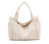 HINAYOSAN Sac à bandoulière décontracté pour femme avec grande capacité pour l'école et le travail, sac polyvalent pour femme, blanc, One Size