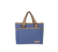 HINAYOSAN Sac à bandoulière élégant en toile pour femme, sac à main multi-poches, sac à main de travail, porte-monnaie en toile, bleu, One Size