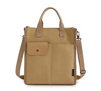 HINAYOSAN Sac à bandoulière en toile de grande capacité pour femme - Couleur unie - Pour l'école et les loisirs - Noir, marron, One Size