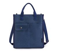 HINAYOSAN Sac à bandoulière en toile de grande capacité pour femme - Couleur unie - Pour l'école et les loisirs - Noir, bleu, One Size