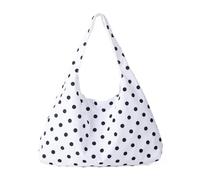 HINAYOSAN Sac à bandoulière moderne à pois pour les créateurs de tendances - Confortable à transporter avec compartiments fonctionnels pour l'organisation - Sac à bras tendance, blanc, One Size