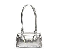 HINAYOSAN Sac à bandoulière moderne en cuir synthétique avec clous et perles en métal ornement pour femme Utilisation quotidienne 2025 Sac à bandoulière clouté pour femme, Argenté., One Size