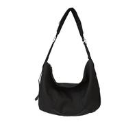 HINAYOSAN Sac à bandoulière multifonction en nylon avec sangle réglable élégant de grande capacité à fermeture éclair pour femmes hommes simple grande capacité épaule, Noir , One Size