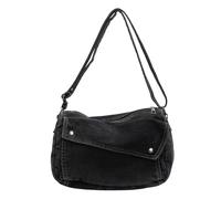 HINAYOSAN Sac à bandoulière polyvalent en jean noir avec sangle réglable, grande capacité, sac à bandoulière pour un usage quotidien, sac organisé multi-poches, Noir , One Size