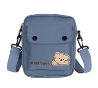 HINAYOSAN Sac à bandoulière pour filles - Sac à bandoulière pour femme - Motif ours de dessin animé - Petit sac à main pour femme - Sac à main à bandoulière pour femme - Petit messager, bleu, One Size