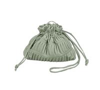 HINAYOSAN Sac à bandoulière souple plissé avec cordon de serrage pour fille et femme Sac fourre-tout polyvalent tendance, Vert, One Size