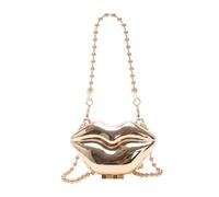 HINAYOSAN Sac à bandoulière tendance avec chaîne - Petit sac à main de soirée pour les femmes qui aiment se démarquer, doré, One Size