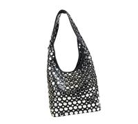 HINAYOSAN Sac à bandoulière tendance en cuir PU avec clous tendance pour le bureau, le shopping, les femmes et les filles, Noir , One Size