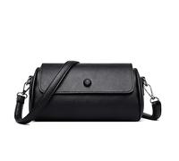 HINAYOSAN Sac à main rétro en polyuréthane avec fermeture éclair pour femmes et filles, sacs à bandoulière vintage pour l'école, Noir , One Size