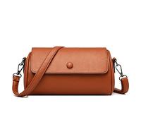 HINAYOSAN Sac à main rétro en polyuréthane avec fermeture éclair pour femmes et filles, sacs à bandoulière vintage pour l'école, marron, One Size