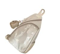 HINAYOSAN Sac de poitrine moderne avec couche transparente Sac à bandoulière Sac à main de voyage Sac à bandoulière Sac à main étudiant Sac à main pour femme tendance, blanc, One Size