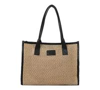HINAYOSAN Sac fourre-tout en paille tissée de grande capacité, sac à main décontracté, sac à main, sac à main pour femme, sac de plage, sac de voyage en paille tissée, Noir , One Size