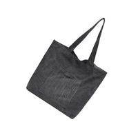 HINAYOSAN Sac fourre-tout en toile avec poches extérieures réutilisables pour les courses, les vacances, le shopping, le travail, la salle de sport avec poches extérieures, Noir , One Size