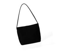 HINAYOSAN Sac seau confortable en daim pour un usage quotidien sous les aisselles avec tissu doux pratique pour le travail, les trajets et les tenues décontractées, sac à bandoulière confortable, Noir