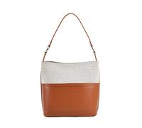 HINAYOSAN Sac seau de couleur contrastée à l'épaule en cuir PU sac fourre-tout pour femmes filles femmes sac seau, marron, One Size