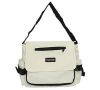 HINAYOSAN Sacs à bandoulière de loisirs pour femmes, sac à bandoulière décontracté, grande capacité, messager, étudiant, école, femmes, épaules décontractées, hommes, loisirs, université, école, Blanc