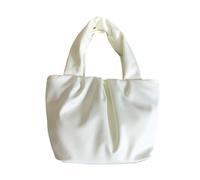 HINAYOSAN Sacs fourre-tout plissés tendance pour femme, sac à main décontracté et polyvalent, grande capacité, design froncé, shopping pour fille et femme pour le travail, beige, One Size