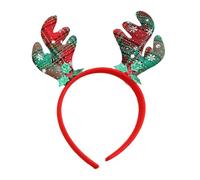 HINAYOSAN Serre-tête coloré de Noël avec gui à paillettes pour karaoké, fête, scène, accessoires de costume de gui pour femme
