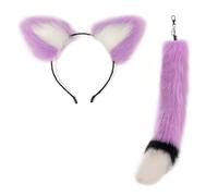 HINAYOSAN Serre-tête oreilles et porte-clés en forme de queue - Accessoire élégant pour cosplay - Pendentif élégant pour sac à main ou sac à dos - Cadeau fait à la, taille unique, Comme décrit, Comme