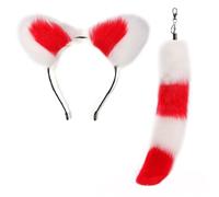 HINAYOSAN Serre-tête oreilles et porte-clés en forme de queue - Accessoire élégant pour cosplay - Pendentif élégant pour sac à main ou sac à dos - Cadeau fait à la, taille unique, Comme décrit, Comme