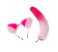 HINAYOSAN Serre-tête oreilles et porte-clés en forme de queue - Accessoire élégant pour cosplay - Pendentif élégant pour sac à main ou sac à dos - Cadeau fait à la, taille unique, Comme décrit, Comme