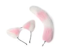 HINAYOSAN Serre-tête oreilles et porte-clés en forme de queue - Accessoire élégant pour cosplay - Pendentif élégant pour sac à main ou sac à dos - Cadeau fait à la, taille unique, Comme décrit, Comme