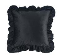 HINAYOSAN Taie d'oreiller pour chambre à coucher, canapé 45 cm/50 cm, tissu peluche à volants, infroissable, design à fermeture éclair, taies d'oreiller en velours