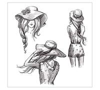 HINAYOSAN Tampons en silicone transparent - Outils d'estampage en acrylique transparent pour scrapbooking, fabrication d'albums photo, ornements en silikonstempel - Ensemble de sprüche - Geburtstag