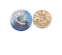 HINAYOSAN Tête de tampon de cire sur le thème des créatures marines pour invitations de mariage, Saint-Valentin, décorations éducatives