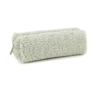 HINAYOSAN Trousse à crayons en peluche avec grand compartiment à fermeture éclair pour stylos, maquillage, pour étudiantes, femmes, filles, Vert