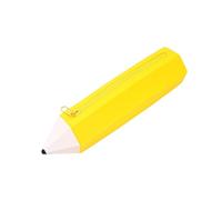 HINAYOSAN Trousse à crayons en silicone souple facile à nettoyer pour ranger gomme, règle, marqueur, jaune