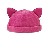 HINAYOSAN Y2K Chapeau pour adulte - Casquette de sports de plein air pour femmes et adolescentes - Chapeau de protection solaire pour printemps - Sans bord, rose rouge, Taille unique