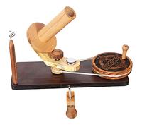 Hind Handicrafts Enrouleur de pelote de fil en bois pour tricot et crochet - Fabriqué à la main - Naturel à la main - Cadeau de tricot - Enrouleur de balle central (croix celtique)
