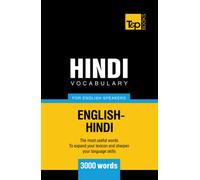 Hindi vocabulary for English speakers - 3000 words