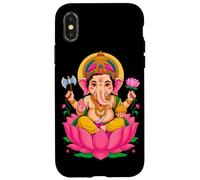 Hindou Ganesh Puja Éléphant Dieu Inde Méditation Yoga Murti Coque pour iPhone X/XS