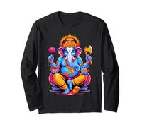 Hindou Ganesh Puja Éléphant Dieu Inde Méditation Yoga Murti Manche Longue