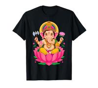 Hindou Ganesh Puja Éléphant Dieu Inde Méditation Yoga Murti T-Shirt