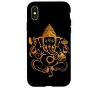 Hindou Ganesh Puja Elephant God India Méditation Yoga Murti Coque pour iPhone X/XS