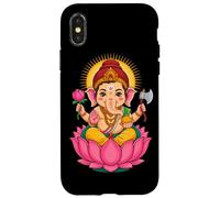 Hindou Ganesh Puja Elephant God India Méditation Yoga Murti Coque pour iPhone X/XS
