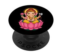 Hindou Ganesh Puja Elephant God India Méditation Yoga Murti PopSockets PopGrip Adhésif