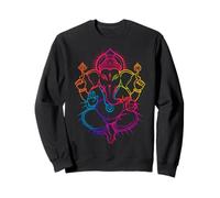 Hindou Ganesh Puja Elephant God India Méditation Yoga Murti Sweatshirt