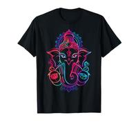 Hindou Ganesh Puja Elephant God India Méditation Yoga Murti T-Shirt