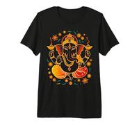 Hindou Ganesh Puja Elephant God India Méditation Yoga Murti T-Shirt Haut de Gamme