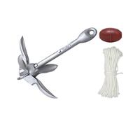 hindraem Ancre à grappin Pliable offrant Une Puissance d'ancrage exceptionnelle. Corde métallique Robuste et Portable de 20 mètres. Convient à pour Tous, 1.5 kg