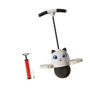 hindraem Balle rebondissante Pogo avec poignée Ajustable pour Enfants, idéale pour développer Leurs compétences et s'amuser Lors d'activités en, Blanc, 38x80cm