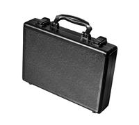 hindraem Boîte à Outils multifonctionnelle avec poignée, Mallette de Transport en Aluminium Noir, présentoirs Professionnels et extérieurs, bac de, Noir, 30.5 x 21.5 x 6.4 cm